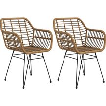 Bild für HOMCOM Esszimmerstuhl Polsterstuhl Küchenstuhl mit Rückenlehne (Essstühle, 2 St)