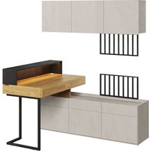 Bild für Kinderzimmer-Set Teen Flex 6-teilig Hickory Natur betonfarben Raw Steel