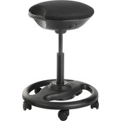 Songmics Bürohocker ergonomisch auf Rollen, höhenverstellbar, schwarz, 50x55-73 cm