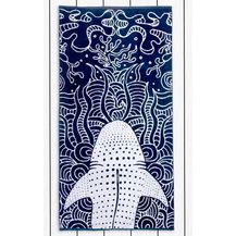 Bild für DecoKing Strandtuch groß 90x180 cm Baumwolle Frottee Velours Badetuch dunkelblau Marineblau blau weiß Haifisch Shark