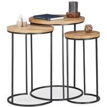 Bild für Beistelltisch 3er Set Mangoholz