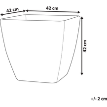 Bild für Blumentopf dunkelgrau quadratisch 42 x 42 x 42 cm ZELI
