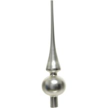 Bild für Kaemingk Christbaumspitze Christbaumschmuck Christbaumspitze Glas Ø 6 x 26 cm silber matt