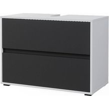 Bild für Waschbeckenunterschrank Maltin Weiß/Anthrazit 80.2 x 58.2 cm mit zwei großen Schublade Vicco