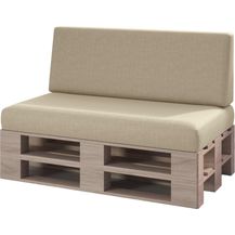 Bild für sunnypillow Palettenkissen mit abnehmbarem Bezug Kaltschaum Palettenauflage Palettenpolster Palettensofa Sitzkissen Rückenlehne Indoor Outdoor 2er Set 120x80 Cremefarben