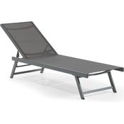 Leco Aluminium Sonnenliege "Elina" mit klappbaren Füßen, anthrazit