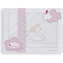 Bild für Bettwäsche-Set "Luna Weiß und Rosa"