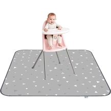 Bild für Fitzulam Spritzmatte für Hochstuhl, einfache Reinigung, Bodenschutz, wasserdicht und rutschfest, für Hochstuhl, 132 x 132 cm (Graues Dreieck)