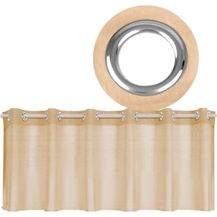 Bild für Ösen-Bistrogardine in B160cm x L60cm, transparente uni Scheibengardine Voile in vielen verschiedenen Farben erhältlich (beige