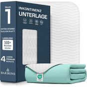 Barbons Inkontinenzunterlage waschbar Matratzenschutz 90x160 - wasserdichte Bett Inkontinenzauflage matratzenauflage Bettunterlage waschbar nässeschutz matratzenauflage (90x160 cm)