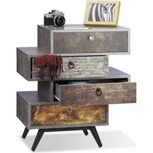 Bild für Relaxdays Vintage Kommode mit 4 Schubladen in Betonoptik