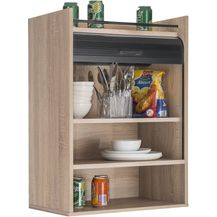 Bild für SIMMOB Rollladenschrank LUCKY540CNN Küchenschrank Oberschrank Hängeschrank mit Rollladentür Eiche