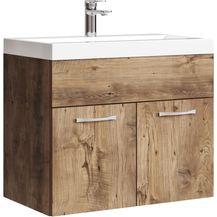 Bild für Badplaats B. V. Badezimmer Badmöbel Set Montreal 01 60cm Waschbecken Braun Eiche
