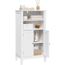 Bild für EUGAD 0129WY Badschrank Badzimmerschrank Küchenschrank Beistellschrank Kommode in Schlafzimmer Flur aus MDF mit verstellbare Regalebene Weiß 92. 5 x 30 x 50 cm