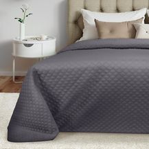 Bild für Beautissu Tagesdecke Bettüberwurf Olivia in Steppoptik Anthrazit
