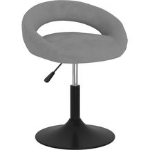 Bild für vidaXL Esszimmerstuhl Drehbar Grau Samt