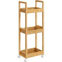 Bild für SONGMICS Badezimmerregal mit 3 Ebenen und Rollen