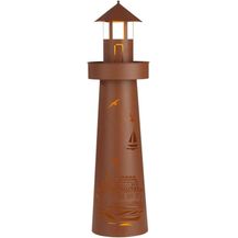 Bild für Hoberg Dekosäule LED Pflanzsäule im Leuchtturm Design in Rost-Optik