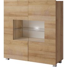 Bild für Kommode Calabrini BR01 (Farbe: Eiche Gold, mit weißer LED Beleuchtung)