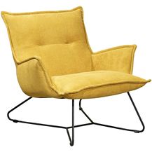 Bild für Armlehnensessel VICO in senfgelb mit Metallgestell 82x86 cm