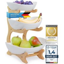 Bild für Dimono Etagere Deluxe Servier-Ständer, Keramik, (3-Etagen Servierschalen, Obst- & Gemüseschale)