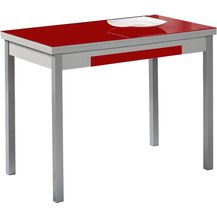 Bild für ASTIMESA Küchentisch mit Flügeln aus rotem Glas