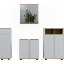 Bild für Badmöbel-Set Didi Weiß/Artisan 4 Teile mit zwei Midischränken Vicco