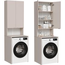Bild für Platan Room Waschmaschinenumbauschrank Badschrank LORA Waschmaschinenschrank Badezimmer Hochschrank 210 x 65 x 50 cm