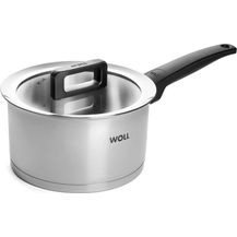 Bild für WOLL Stieltopf Concept Premium-Edelstahl 18/10 Ø 18 cm 2,5 L Alu‑Kapselboden Induktion Alle Herdarten bis 200 °C Glasdeckel mit Schüttrand & Messskala Spülmaschinenfest