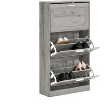 Bild für SoBuy Schuhschrank FSR137-L Schuhkipper Schuhablage mit 3 Klappen Schuhregal schmal Schuhkommode