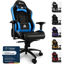 Bild für KLIM Esports Gaming Stuhl + Mit Lenden- und Nackenstütze + Verstellbar Gaming Sessel + Ergonomisch PC Stuhl + Kunstleder und Premium-Materialien + Blau Gamer Stuhl 2022 Version Gaming Chair
