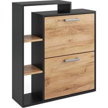 Bild für Schuhkipper Orlando Goldkraft Eiche/Anthrazit 24.5 x 90 cm 2 Fächern Vicco