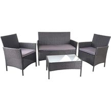 Bild für Poly-Rattan Garten-Garnitur HWC-D82