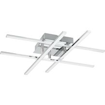 Bild für Eglo 95568 Wandleuchte Deckenleuchte Lasana 1 in chrom und weiß 24W L:50 H:9,5cm