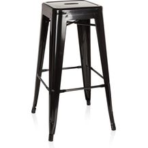 Bild für hjh OFFICE 645010 Barhocker VANTAGGIO HIGH Metall Schwarz Retro-Hocker im Industry-Design