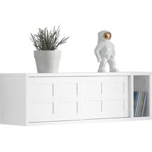 Bild für Wandgarderobe mit Schiebetüren und Fach MDF Weiß FHK18-W
