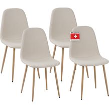 Bild für Esszimmerstühle 4er Set FANO beige- Komfortabler Polsterstuhl für Modernes und Stilvolles Design am Esstisch