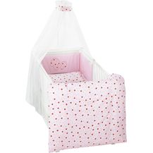 Bild für Alvi 'Glückspils' 4-tlg. Baby-Bettset rosa/weiß