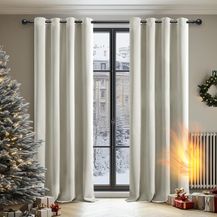Bild für Deconovo Verdunkelungsvorhang Gardinen mit Ösen Blickdichte Vorhang Kälteschutz Schlafzimmer 2er Set