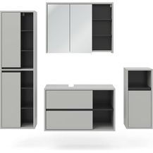 Bild für Vicco Badmöbel-Set Badezimmer-Möbel Bad-Schrank Viola Grau Anthrazit modern Badezimmerschrank Waschtischunterschrank Spiegelschrank Midischrank Hochschrank Schranktür Schrankfach Ablage Aufbewahrung