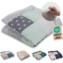 Bild für Krabbeldecke Baby Krabbeldecke 100x100 cm "Mint Grau" (Made in EU)