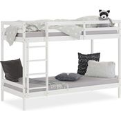 Homestyle4u Etagenbett, Kiefernholz weiß, 90x200 cm