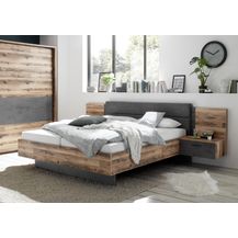 Bild für Doppelbett ALICANTE Bett 180cm Ehebett Schlafzimmer Bettanlage braun grau