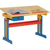 IDIMEX Kinderschreibtisch FLEXI, Kinderschreibtisch für Schüler aus Kiefer höhenverstellbar neigungsver