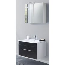 Bild für Badmöbel Set 4-tlg. Viva schwarz Seidenglanz inkl. Waschbecken 75 cm