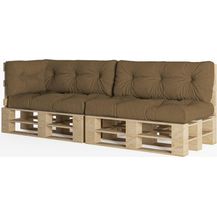 Bild für chilly pilley Palettenauflage Schaumflocken palettenkissen Palettenpolster Palettenmöbel Palettensofa Rückenlehne Sitzkissen Seitenkissen Set (5er Set Braun)