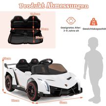 Bild für Kinder Lamborghini Elektroauto mit Fernbedienung & LED Scheinwerfer & Hupe & Musik Weiß