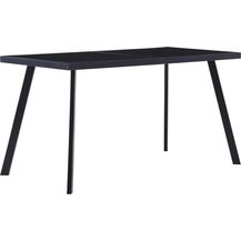 Bild für vidaXL Esstisch Schwarz 140 x 70 x 75 cm Hartglas [281873]