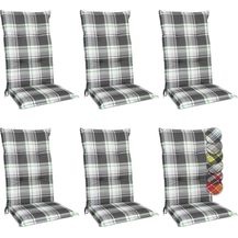 Bild für 6er Set Beautissu Hochlehner Auflage Sunny 120 x 50 x 6 cm Mintgrün