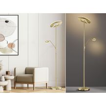 Bild für Fischer & Honsel 40316 Stehleuchte Dent 2-flammig messing matt 180 cm CCT